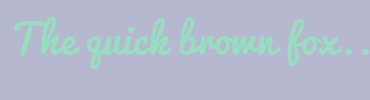 Image with Font Color 97DEC1 and Background Color B6B8CF